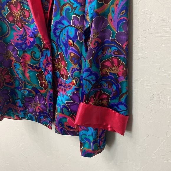 Victoria’s Secret vintage gold label floral top robe blazer size large. NWT. - Picture 9 of 10